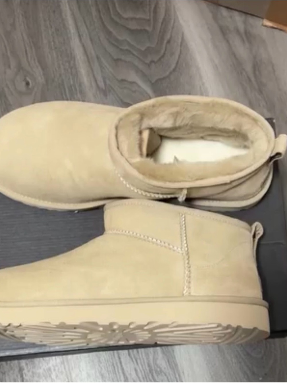 UGG Short Shearling Ankle Boot in Sand